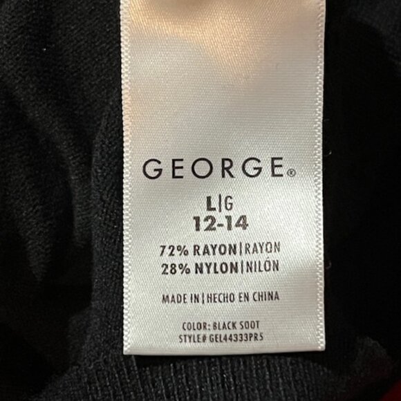 George Black Button-Up Cardigan Sweater Women’s Size L (12-14) Glitter Sleeves L - Picture 8 of 8